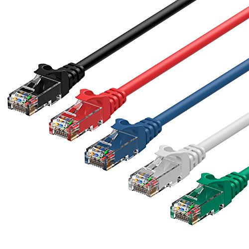 Rankie CAT6 Ethernet Kabel Gigabit LAN Netzwerkkabel, RJ45, Cat.6 Patchkabel 1.000Mbit/s, 5 Farben Combo, 5-Stück, 1,5m von Rankie