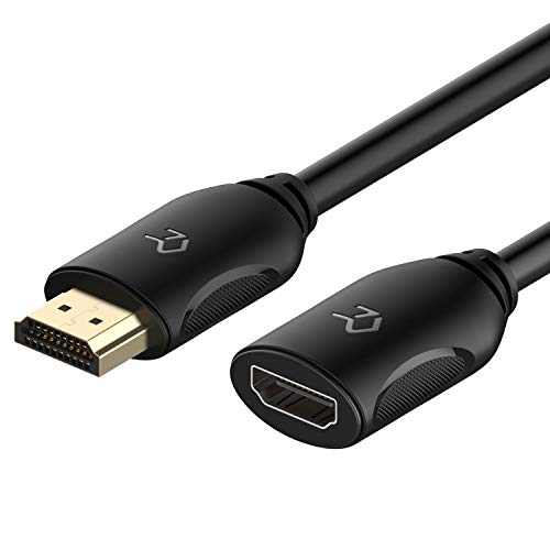 Rankie HDMI Verlängerungskabel, Hochgeschwindigkeits HDMI Verlängerungskabel Stecker zu Buchse mit Ethernet, 0,9 m von Rankie