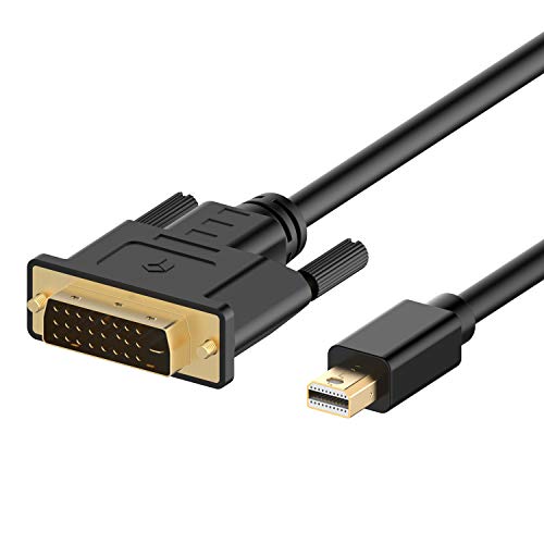 Rankie Verbindungskabel Mini Displayport (Thunderbolt) (Mini DP) auf DVI, 1080P Kabel, 1,8m, Schwarz von Rankie