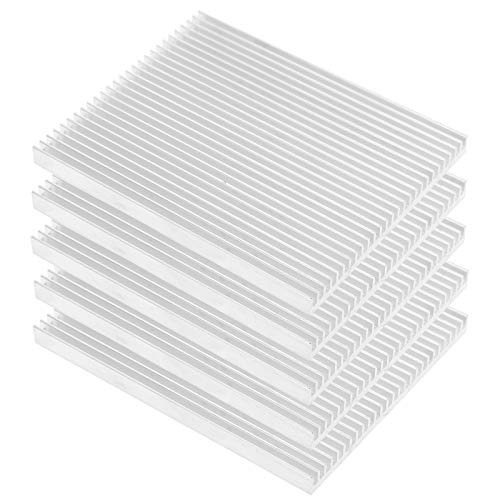 5-teiliges Kühlkörper-Kit, ultradünner CPU-Kühlkörper aus Aluminium, wärmeableitende Teile, 100 x 80 x 7 mm zum Kühlen des LED-Panels von Rankomu