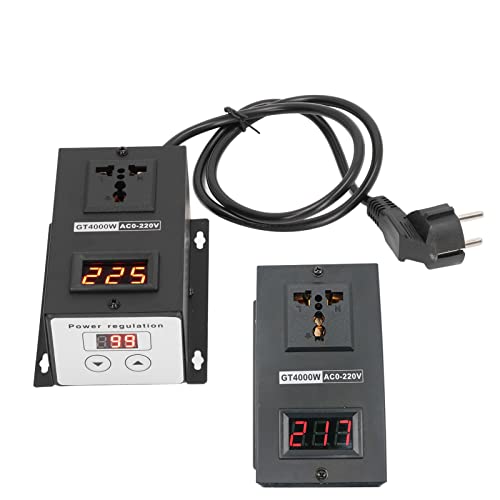 AC Spannungsregler, 220V 4000W Spannungsregler SCR Controller Steuerschalter EU Stecker für Geschwindigkeit Temperatur von Rankomu