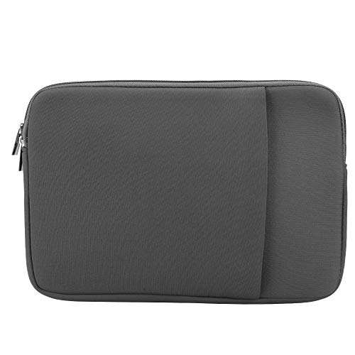 Laptop-Hülle, vertikale Polyestertasche mit Tasche für 11-Zoll-Notebook/Mac, Schwarz/Grau(Grau) von Rankomu