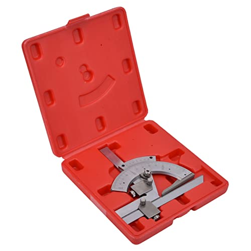 Nonius Winkelmesser, 0-320° Universal Winkelmessgerät Aus Kohlenstoffstahl, Tragbarer Nonius-Fasenmesser Mit Box, Präzisionswinkelmesser, Für Holzverarbeitende Ingenieure (Genauigkeit 0,2) von Rankomu