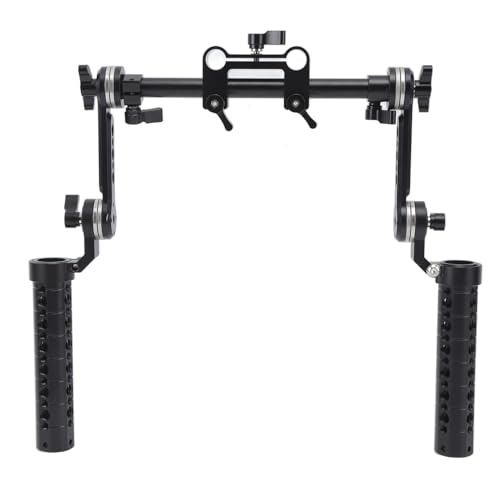 Rankomu 15 mm Rosettengriff-Set, Schulter-Rig-Griff-Set für DSLR-Videokamera, stabiles Aufnahmeerlebnis, Kamera-Schulter-Rig-Unterstützung, einfach zu bedienen, leicht Rankomu 15 mm Rosettengriff-Set, Schulter-Rig-Griff-Set für DSLR-Videokamera, stabiles Aufnahmeerlebnis, Kamera-Schulter-Rig-Unterstützung, einfach zu bedienen, leicht von Rankomu