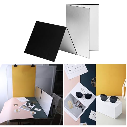 Rankomu 3 in 1 Fotografie Karton Reflektor Diffusor Board A3 Größe Schwarz Weiß Silber für Stillleben Produkt und Lebensmittel Fotoshooting Rankomu 3 in 1 Fotografie Karton Reflektor Diffusor Board A3 Größe Schwarz Weiß Silber für Stillleben Produkt und Lebensmittel Fotoshooting von Rankomu