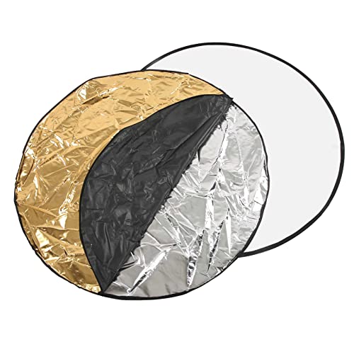 Rankomu 5 in 1 Fotografie Licht Reflektor, 110cm Runder Reflektor mit Aufbewahrungstasche für Fotostudio und Live-Übertragung, Multifunktionales Beleuchtungswerkzeug von Rankomu