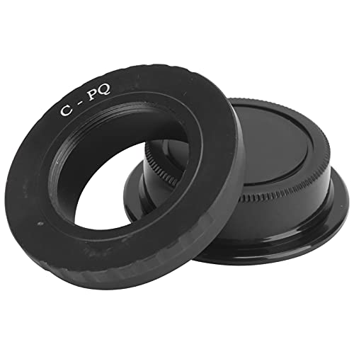 Rankomu CPQ Objektivadapterring mit Rückdeckel für C-Mount-Objektiv auf Pentax Q/Q10/Q7/QS1 Kamera, Objektivumwandlungsring, kompatibel mit Accory von Rankomu
