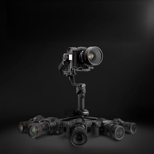 Rankomu CRANE 4 Standard-Handheld-3-Achsen-Gimbal-Stabilisator, 6 kg Tragkraft, integriertes 10-W-LED-Licht, PD-Schnelllade-Akku, Mini-Stativ, Tragetasche für DSLR-Kameras von Rankomu