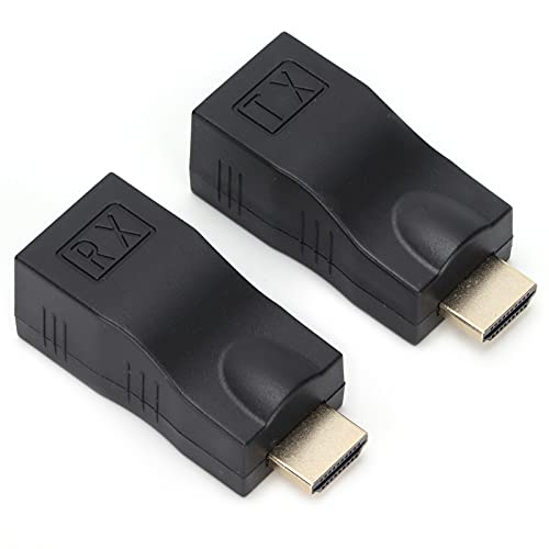 Rankomu HDMI zu RJ45 Ethernet Netzwerkkonverter, 30m über Cat 5e/6 Ethernet LAN RJ45 HDMI Konverter Repeater Unterstützt 3D 4K für PS3 HDTV HDPC STB von Rankomu