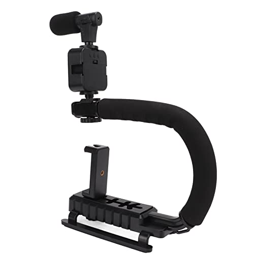 Rankomu Handheld Video Camera Stabilizer with LED Light Microphone, Portable U Shape Stabilizer for Video Rig, U Shape Photography Accories Kit Rankomu Handheld Video Camera Stabilizer with LED Light Microphone, Portable U Shape Stabilizer for Video Rig, U Shape Photography Accories Kit von Rankomu