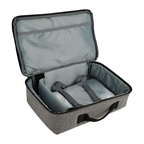 Rankomu Projektor-Tragetasche, robuste Nylon-Tragetasche, tragbare Projektor-Reisetasche mit stabilem Griff, 34,5 x 20,1 x 10,2 cm, Grau von Rankomu