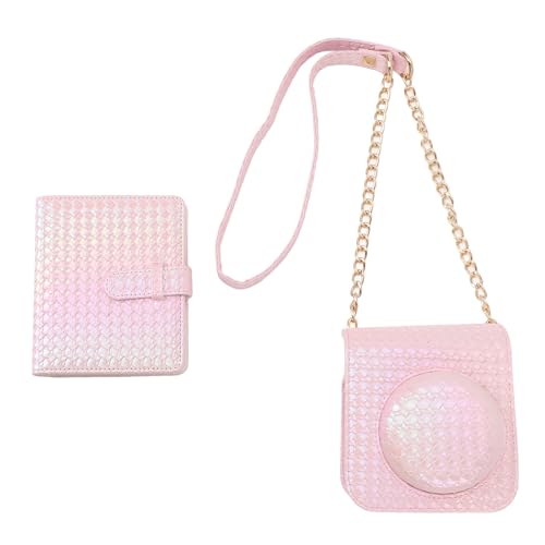 Rankomu Sofortbildkamera Schutzhülle, PU Leder Tasche mit Abnehmbarer Oberabdeckung, Verstellbarer Abnehmbarer Schultergurt, Fotoalbum Tragetasche für Mini 12, Rosa Rankomu Sofortbildkamera Schutzhülle, PU Leder Tasche mit Abnehmbarer Oberabdeckung, Verstellbarer Abnehmbarer Schultergurt, Fotoalbum Tragetasche für Mini 12, Rosa von Rankomu