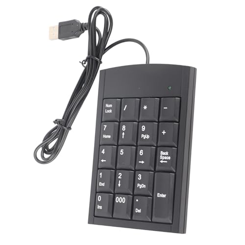 Rankomu Tragbare Mini-USB-Zifferntastatur, langlebiges Notebook-Zifferntastatur-Elektronikzubehör für Laptop-PC-Desktop-Computer von Rankomu