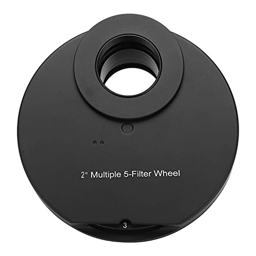 Rankomu Vollmetall 5,1 cm 5 Positionen Manuelles Filterrad für Teleskop, mehrere Positionen, Tiefraumfilterrad, kompatibel mit 5,1 cm Filtern, Konstruktion Rankomu Vollmetall 5,1 cm 5 Positionen Manuelles Filterrad für Teleskop, mehrere Positionen, Tiefraumfilterrad, kompatibel mit 5,1 cm Filtern, Konstruktion von Rankomu