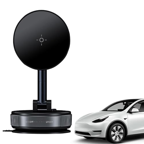 Vakuummagnetauto Telefonhalter, Magnetischer Telefonhaltersaugne Tasse, Vacuum Suction Handyhalter Magnet, 360°Rotation Magnetic Phone Holder Car Mount, Einstellbarer Smartphone-Ständer von Ranley