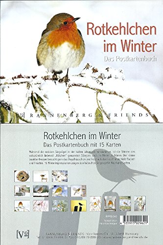 Postkartenbuch * Rotkehlchen im Winter von Rannenberg & Friends