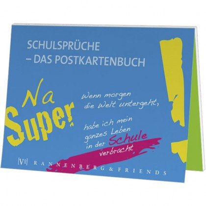 Postkartenbuch Schule, Schulsprüche, Postkarte Ansichtskarte von Rannenberg & Friends