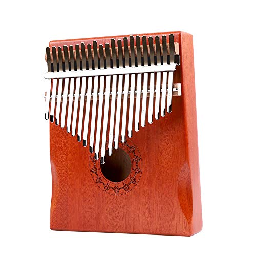 Rantoloys 21-Tasten tragbare Holz Kalimba Daumen Klavier Mbira mit Tragetasche Stimmhammer Reinigungstuch Fingerschutz Aufkleber Musikbuch für Musikliebhaber Anfänger Studenten von Rantoloys