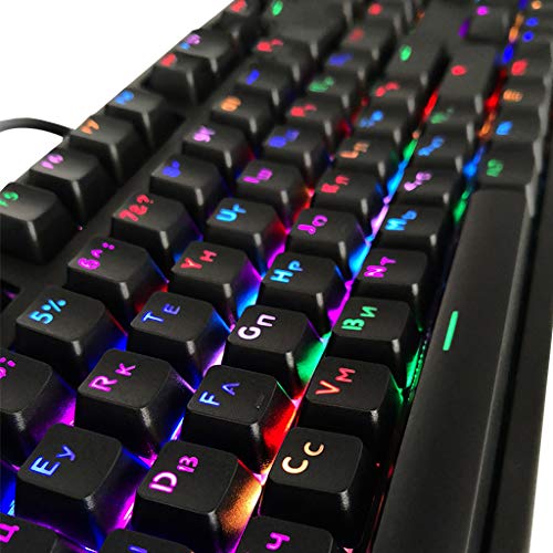 104 Tastenkappen ABS Russische Transluzente Hintergrundbeleuchtung Tastenkappen für Cherry MX Switch Mechanische Tastatur Tastenkappen Rosa von Ranuw