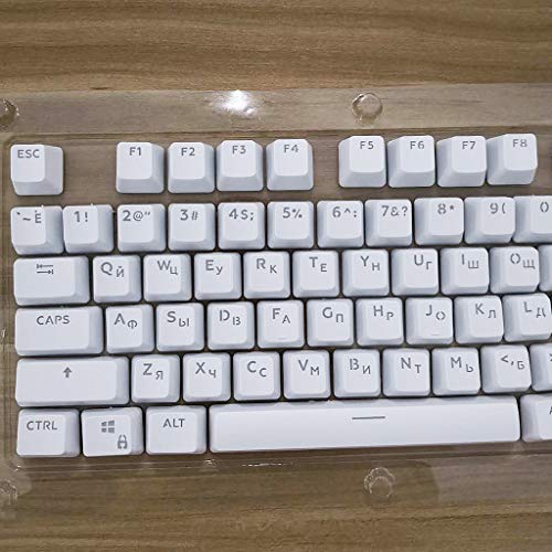 104 Tastenkappen ABS Russische Transluzente Hintergrundbeleuchtung Tastenkappen für Cherry MX Switch Mechanische Tastatur Tastenkappen Rosa von Ranuw