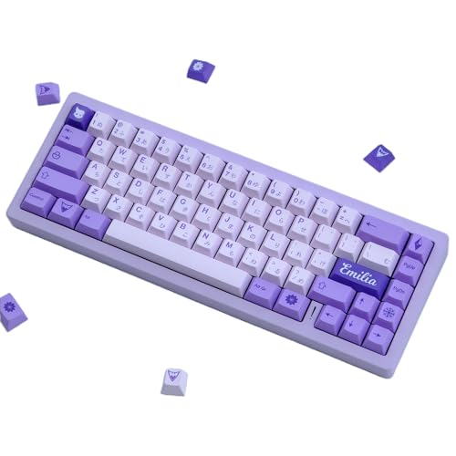 124 Tastenkappen XDA-Profil, CartoonFrost-Hexen-Tastenkappen, PBT-Farbstoffsublimation, mechanische Tastatur-Tastenkappen, Set, lila, XDA, Frost, Hexe, PBT-Tastenkappen, 124-teiliges komplettes Set, von Ranuw