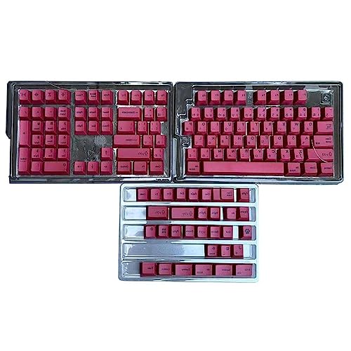 PBT Tastenkappen 140 Stück Minimalistisches Rotes DyeSublimation Tastenkappen Set CherryProfile Japanisch Für Mechanische Tastaturen Tastenkappen RED Minimalistische Rote Japanische Tastenkappen von Ranuw