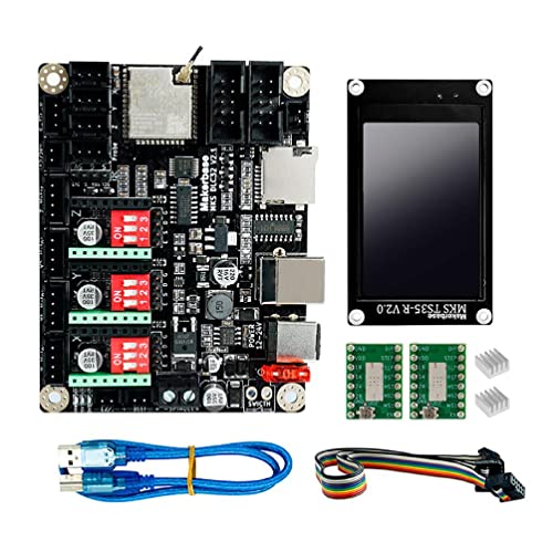 Ranuw DLC32 TS35 A4988 Desktop Graviermaschine Steuerplatine GRBL Offline Controller 32-Bit WLAN ESP32-Wroom-32U Graviermaschine 3D Gravur DLC32 V2.0 Motherboard Offline Steuerung WiFi von Ranuw