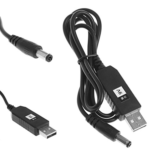 Ranuw USB-Kabel - USB DC 5V zu DC 9V 2.1x5.5mm Stecker Step-Up Konverter Adapter Kabel für Router von Ranuw