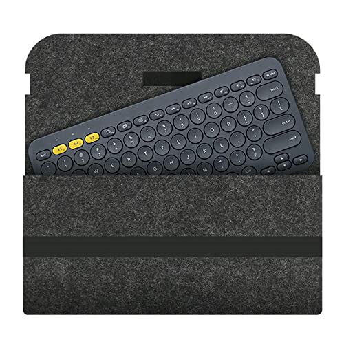 Tastatur-Aufbewahrungstasche aus Wollfilz für K380 K480 kabellose Tastatur-Abdeckung, Schutz, modische Filztasche, Tastatur-Abdeckung, PU-Tasche von Ranuw