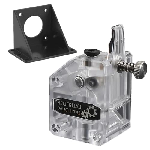 Transparent Double Gear Extruder 3D Drucker Zubehör Reduktion Extruder Doppelzahnradzuführung Upgrade Version Extruder Gear Extruder für 3D Drucker Hochleistung für Kurzstrecken- u von Ranuw