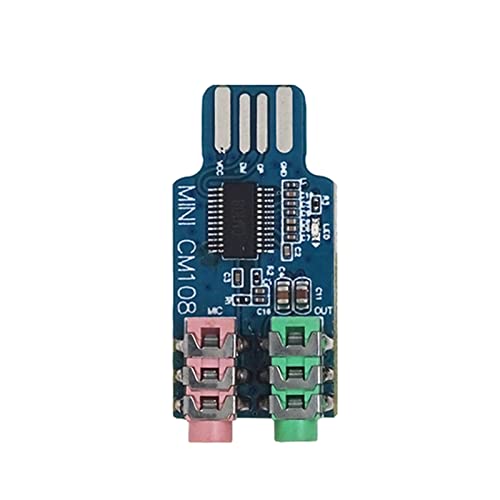 USB-Soundkarten-Modul, Cm108, Chip, Notebook, externe Soundkarte, Plug-and-Play, mit 3,5-mm-Mikrofon, USB-Soundkarte für PC von Ranuw