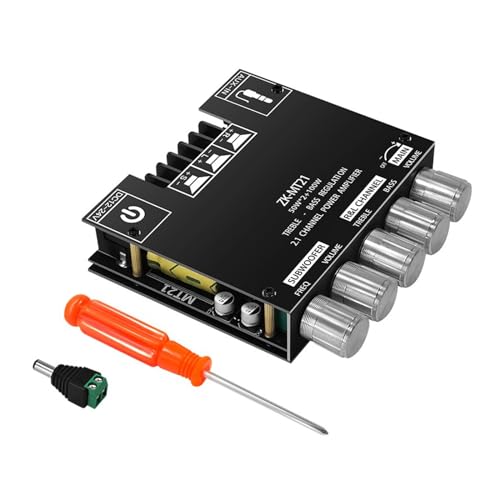 Ranuw ZK-MT21 Digitales Endstufer-Modul, 2.1-Kanal, Bluetooth-kompatibel, 50 W x 2 + 100 W Subwoofer, Leistungsverstärker, Platinenmodul von Ranuw