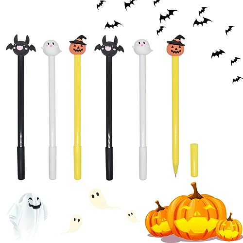 Ranvi Gelschreiber in Fledermausform, Halloween, Kürbis, Geist, Fledermaus, Studenten, Schreibwaren, Büro, Halloween, Partyzubehör, 12 Stück von Ranvi