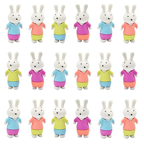 Ranvi 30 Stück Kaninchen-Radiergummis, Mini-Radiergummis für Kinder, Spielpreis-Party, Karneval und Schulbedarf von Ranvi