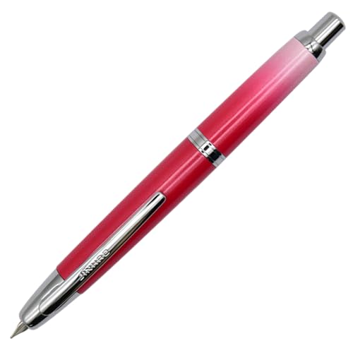 Ranvi Jinhao 10 Druckfüller, Metall-Druckfeder mit feiner Feder und Tintenkonverter (Pink) von Ranvi