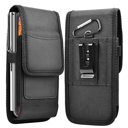 Ranyi Holster-Schutzhülle kompatibel mit BLU G84 G74 G64 G64L G54 G44+ G34 G93 G73 G63 G53 C9 F5 Bold K10 K20 K30 K50 View 5 Pro, veganes Leder [Gürtel-Metallschlaufen-Clip] Kreditkartenetui Holster von Ranyi