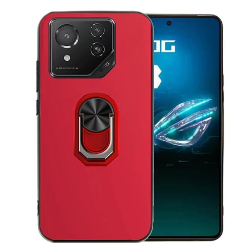 Ranyi ROG Phone 8 Hülle, ROG Phone 8 Pro Hülle, ultradünne TPU-Hülle mit 360° drehbarem Ringhalter, Ständer, flexibler Schutz, Silikonhülle für Asus ROG Phone 8/ROG Phone 8 Pro, Rot Ranyi ROG Phone 8 Hülle, ROG Phone 8 Pro Hülle, ultradünne TPU-Hülle mit 360° drehbarem Ringhalter, Ständer, flexibler Schutz, Silikonhülle für Asus ROG Phone 8/ROG Phone 8 Pro, Rot von Ranyi