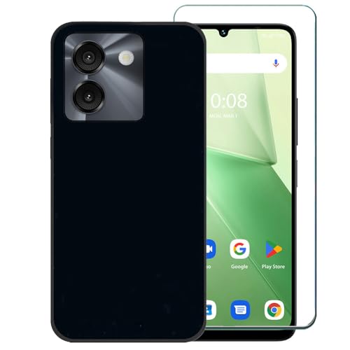 Ranyi Schutzhülle für AirVoice S67 5G (17,1 cm (6,7 Zoll) Smartphone, mit Displayschutzfolie, schwarz, schlank, dünn, flexibel, TPU mit verstärkten Ecken, stoßdämpfende Silikon-Gummi-Schutzhülle für von Ranyi