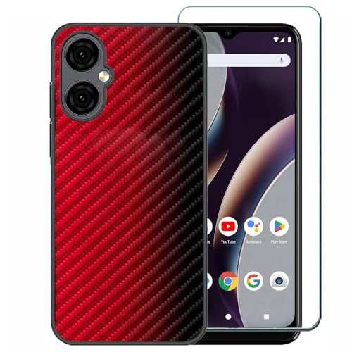 Ranyi Schutzhülle für BLU G34 G1070WW mit Displayschutzfolie, buntes Farbverlauf, Wellenmuster, schlanke, dünne, flexible Silikonhülle mit Displayschutzfolie für BLU G34 G1070WW 2024, Rot Ranyi Schutzhülle für BLU G34 G1070WW mit Displayschutzfolie, buntes Farbverlauf, Wellenmuster, schlanke, dünne, flexible Silikonhülle mit Displayschutzfolie für BLU G34 G1070WW 2024, Rot von Ranyi