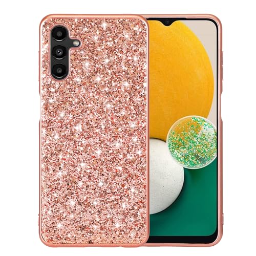 Ranyi Schutzhülle für Bark Phone A15 2024 16,5 cm (6,5 Zoll), Roségold, glitzernd, glänzend, Strass, mit flexiblem TPU-Stoßdämpfer, nicht passend für Bark Phone A14 von Ranyi