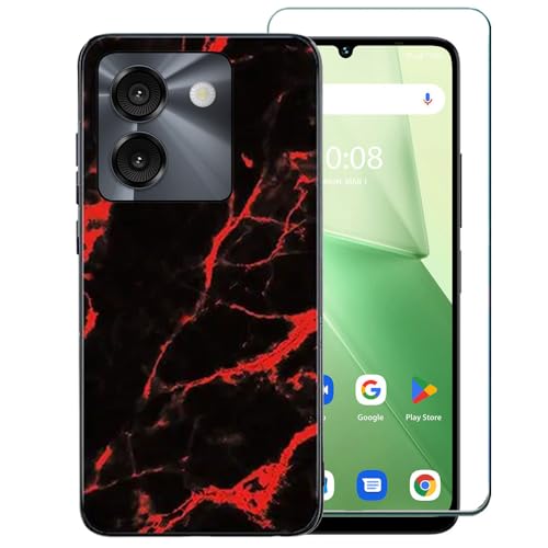 Ranyi Schutzhülle für FOXXD MIRO A67 S67 C67 mit Displayschutzfolie, Marmor-Design, schlank, dünn, flexibel, TPU, stoßdämpfend, Silikon-Gummi, Schutzhülle für Foxx FOXXD MIRO A67 S67 C67 5G 17,1 cm von Ranyi
