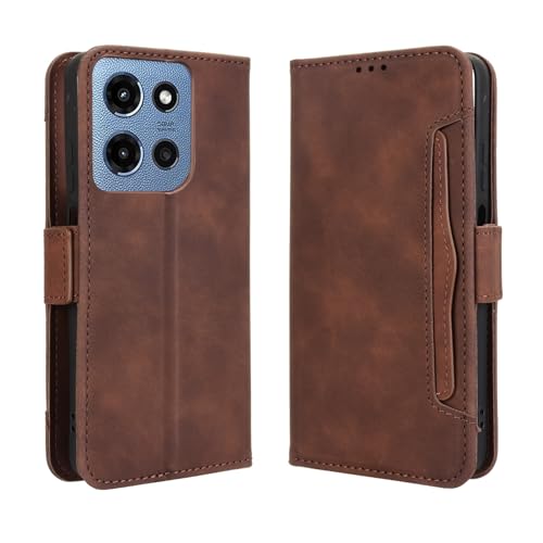 Ranyi Schutzhülle für Moto G Power 2025 XT2515V, PU-Leder, Brieftaschen-Schutzhülle mit 5 Kreditkartenfächern, Ständer, Klapphülle mit Magnetverschluss, Braun Ranyi Schutzhülle für Moto G Power 2025 XT2515V, PU-Leder, Brieftaschen-Schutzhülle mit 5 Kreditkartenfächern, Ständer, Klapphülle mit Magnetverschluss, Braun von Ranyi