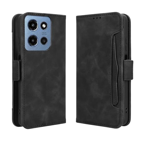 Ranyi Schutzhülle für Moto G Power 2025 XT2515V, PU-Leder, Brieftaschen-Schutzhülle mit 5 Kreditkartenfächern, Ständer, Klapphülle mit Magnetverschluss, Schwarz Ranyi Schutzhülle für Moto G Power 2025 XT2515V, PU-Leder, Brieftaschen-Schutzhülle mit 5 Kreditkartenfächern, Ständer, Klapphülle mit Magnetverschluss, Schwarz von Ranyi