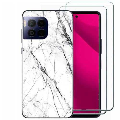 Ranyi Schutzhülle für T-Mobile Revvl 7 Pro 5G mit Displayschutzfolie, Revvl 7 Pro Handyhülle, Marmor-Design, ultradünn, TPU, stoßdämpfend, Silikon-Gummi, Marmor-Hülle für T-Mobile Revvl 7 Pro 5G, Weiß Ranyi Schutzhülle für T-Mobile Revvl 7 Pro 5G mit Displayschutzfolie, Revvl 7 Pro Handyhülle, Marmor-Design, ultradünn, TPU, stoßdämpfend, Silikon-Gummi, Marmor-Hülle für T-Mobile Revvl 7 Pro 5G, Weiß von Ranyi