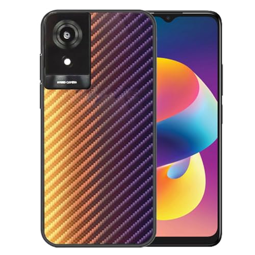 Ranyi TCL K24 Hülle, TCL K24 T434D Handyhülle, buntes Farbverlauf, Wellenmuster, schlanke, flexible dünne TPU-Hülle, stoßdämpfende Silikon-Gummi-Schutzhülle für TCL K24 T434D (2024 6,5 Zoll), Gelb von Ranyi