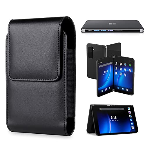 Ranyi für Microsoft Surface Duo 2 Hülle, Microsoft Surface Duo Hülle, PU Leder Wallet Pouch Holster Case mit [Gürtelclip] Magnetverschluss Wallet Holster Schutzhülle für Microsoft Surface Duo 2 von Ranyi