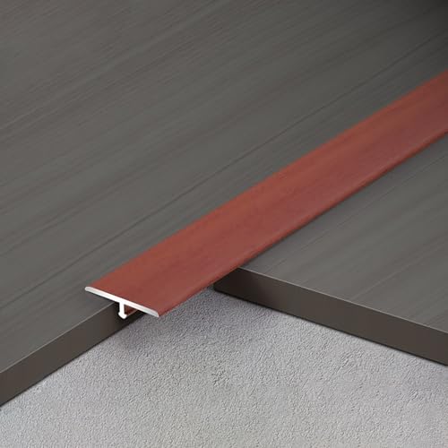Raouoae 90 cm X 2 Türleisten Übergangsprofil T-Profil Holzmaserung Aus Aluminiumlegierung Bodenleiste Übergangsleiste Für Holz/Laminat/Vinyl-Boden(Sapele,Breite: 2.5 cm) von Raouoae