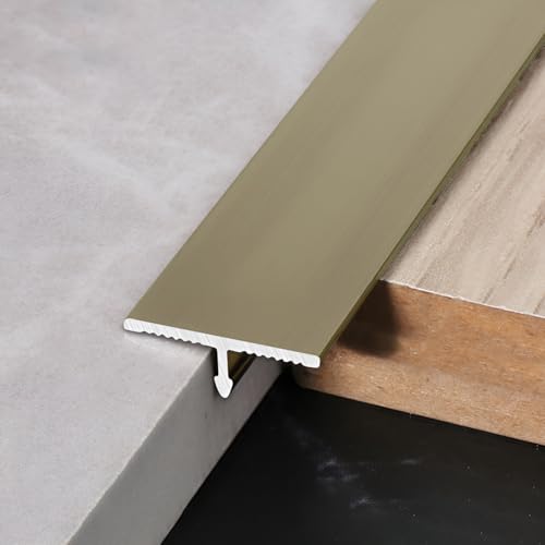 Raouoae Übergangsschienen T-Formleisten 100cm 3 Stück Doorway Strip Übergangsprofile Übergangsschienen Metallstreifen Für Laminat, Vinyl Und Parkett(Bronze,Breite: 12mm) von Raouoae