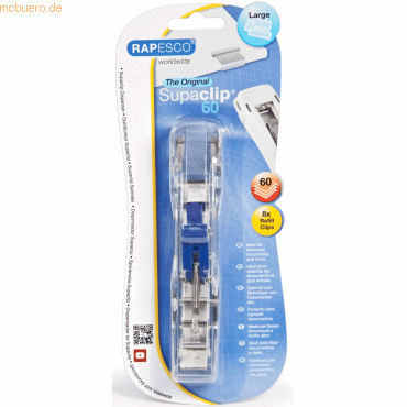 10 x Rapesco Klammernspender Supaclip 60 transparent incl. 8 Clips in von Rapesco