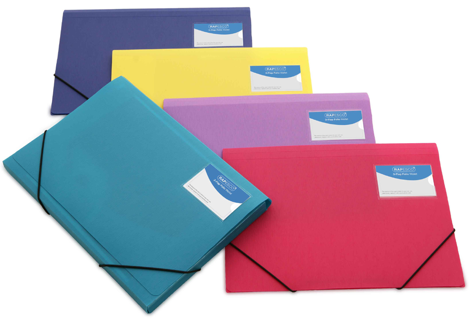 RAPESCO Eckspannermappe, DIN A4+, PP, farbig sortiert RAPESCO Eckspannermappe, DIN A4+, PP, farbig sortiert von Rapesco